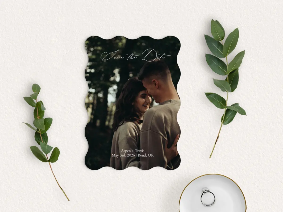 Save the Date Card with Optional Guest Addressing Service