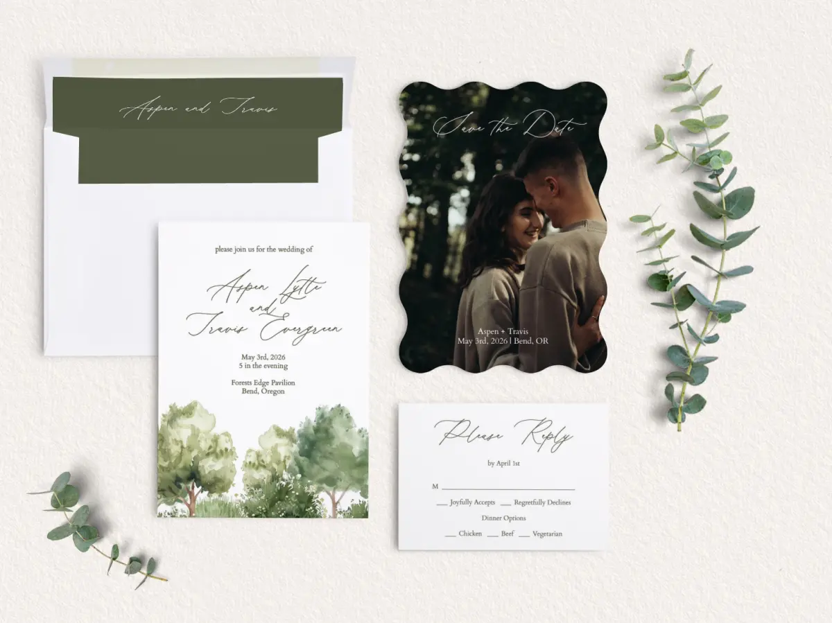 Front of Save the Date Card