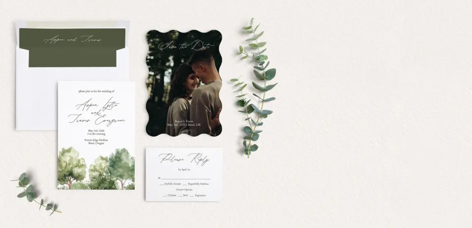 Front of Save the Date Card