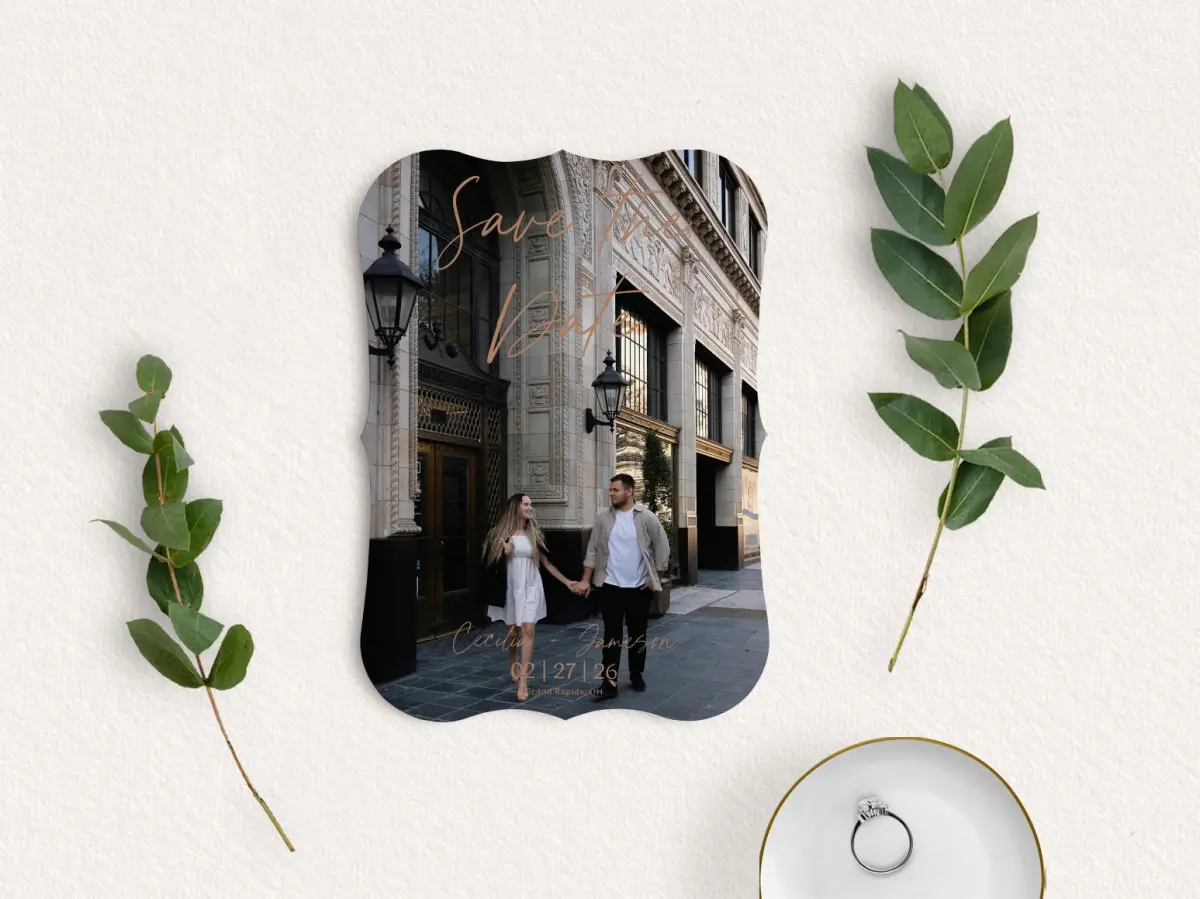 Save the Date Card with Optional Guest Addressing Service