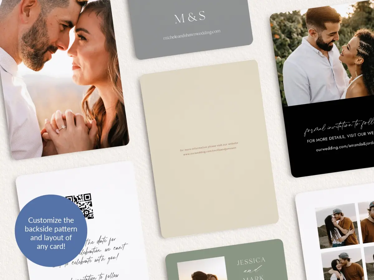 Back of Save the Date Card