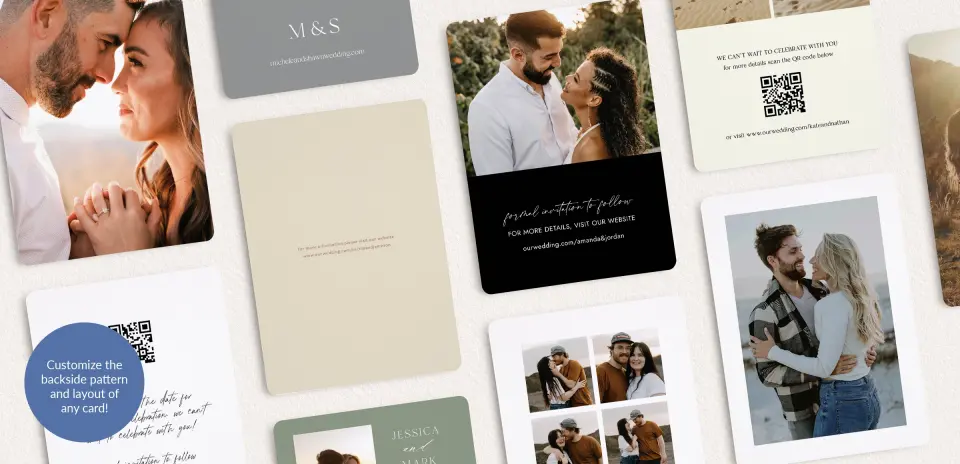 Back of Save the Date Card