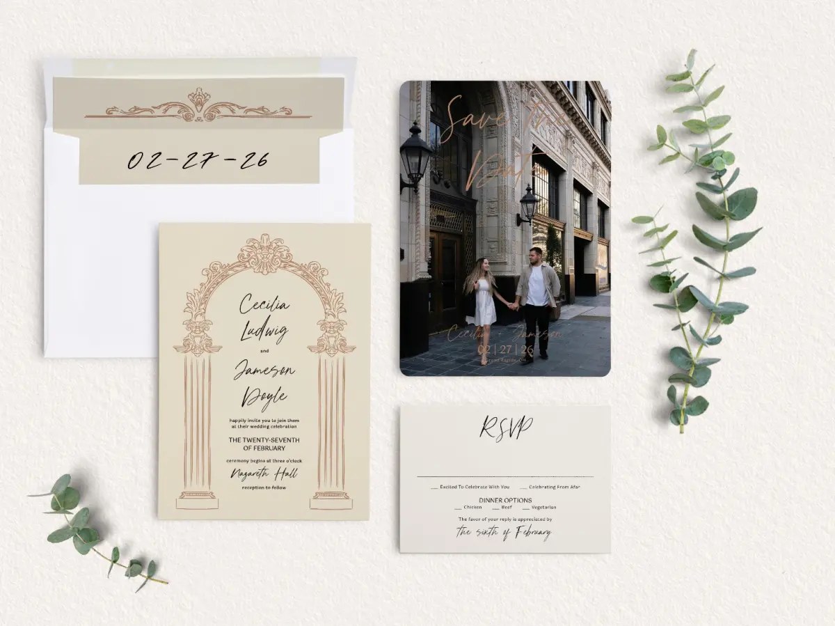 Front of Save the Date Card