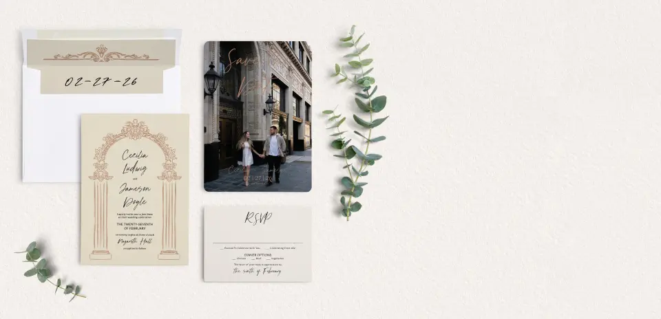 Front of Save the Date Card