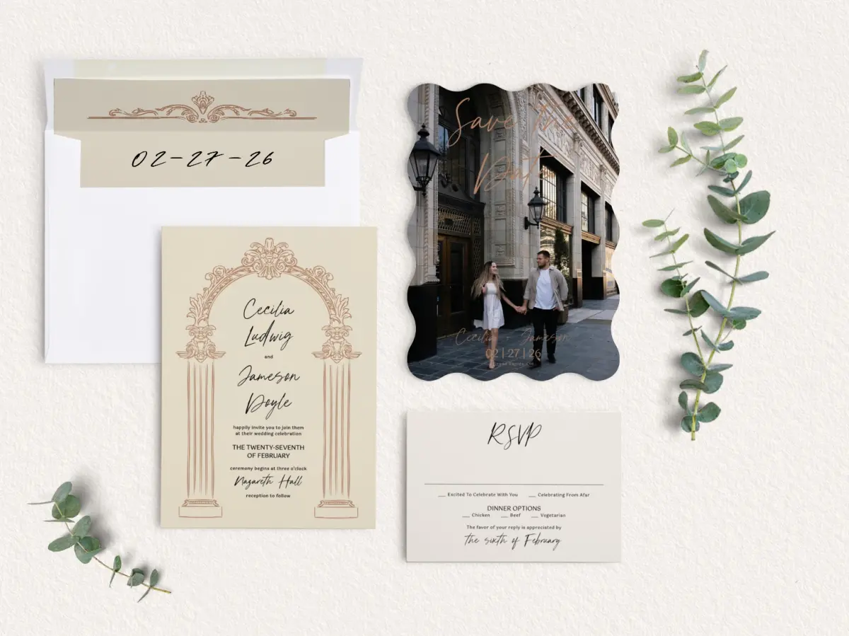 Front of Save the Date Card