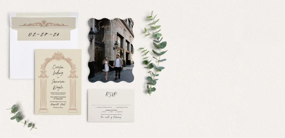 Front of Save the Date Card