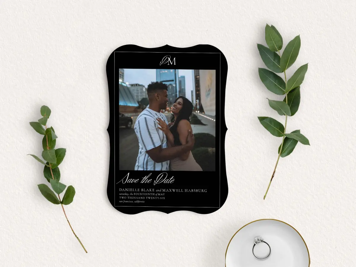 Save the Date Card with Optional Guest Addressing Service