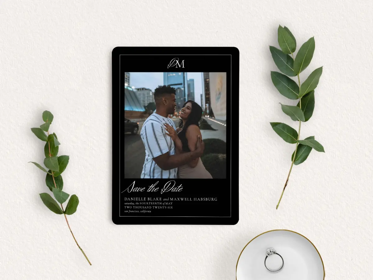 Save the Date Card with Optional Guest Addressing Service