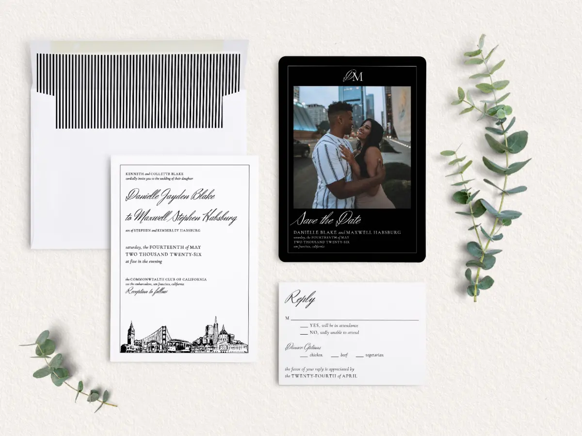 Front of Save the Date Card
