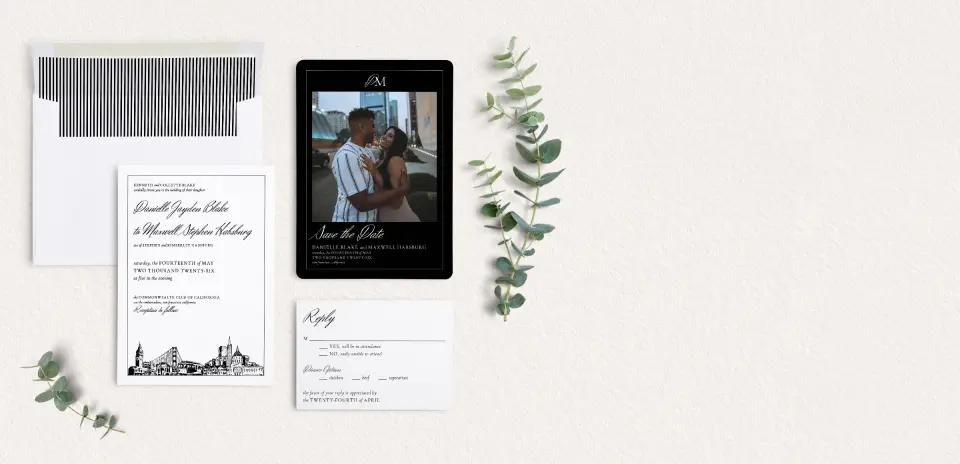 Front of Save the Date Card