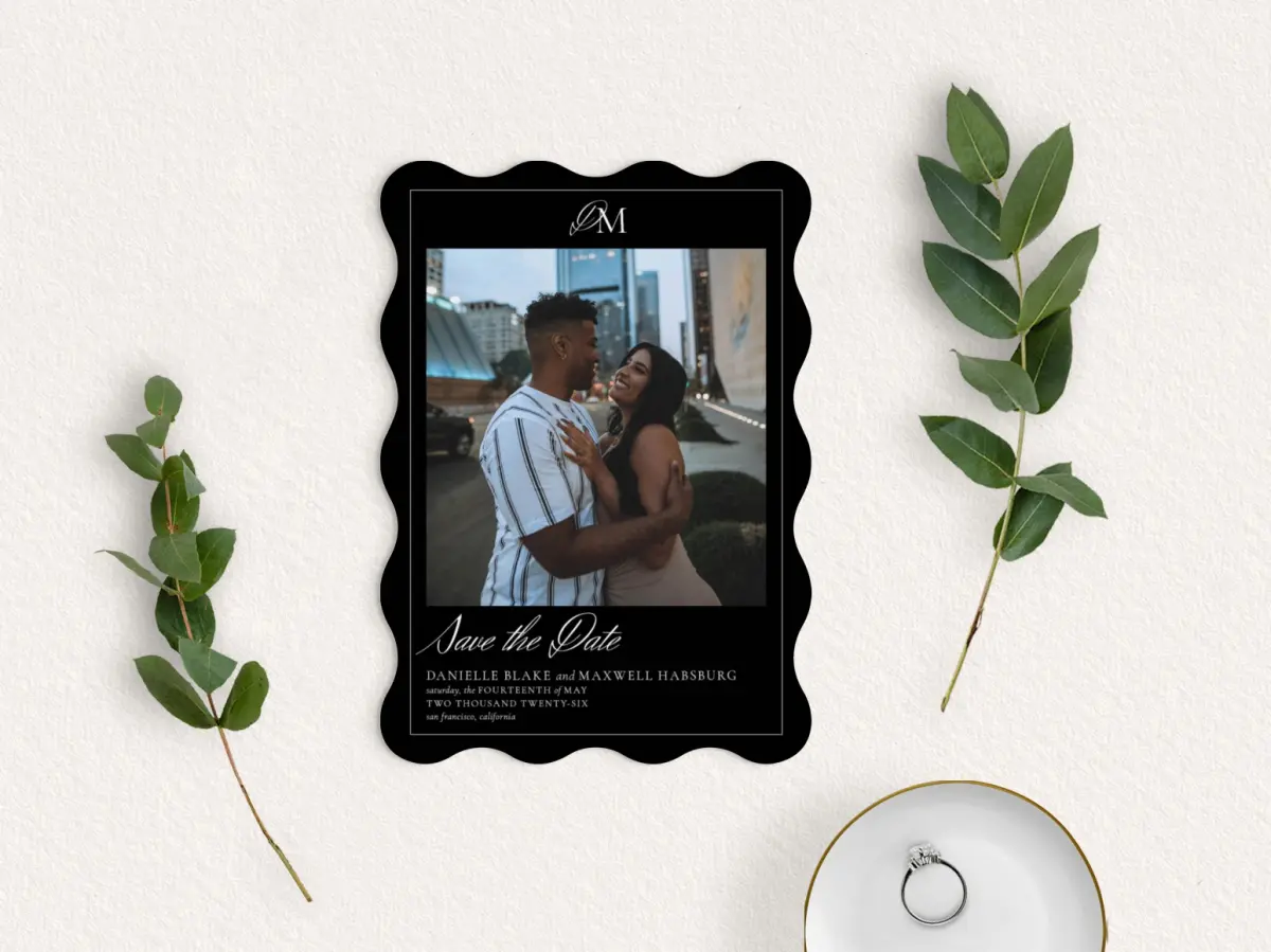 Save the Date Card with Optional Guest Addressing Service