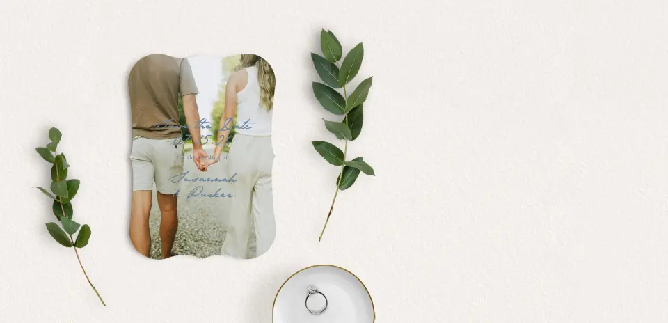 Save the Date Card with Optional Guest Addressing Service
