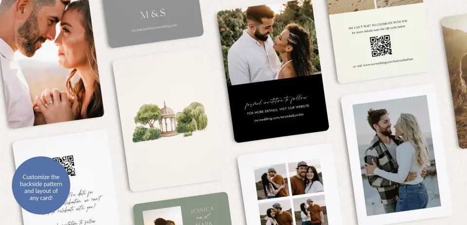 Back of Save the Date Card