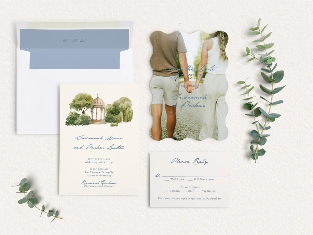 Front of Save the Date Card