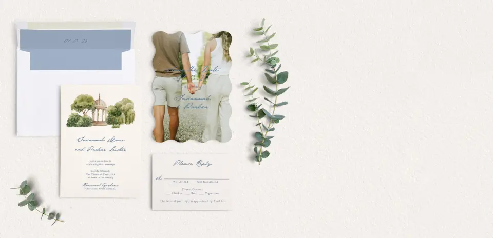 Front of Save the Date Card