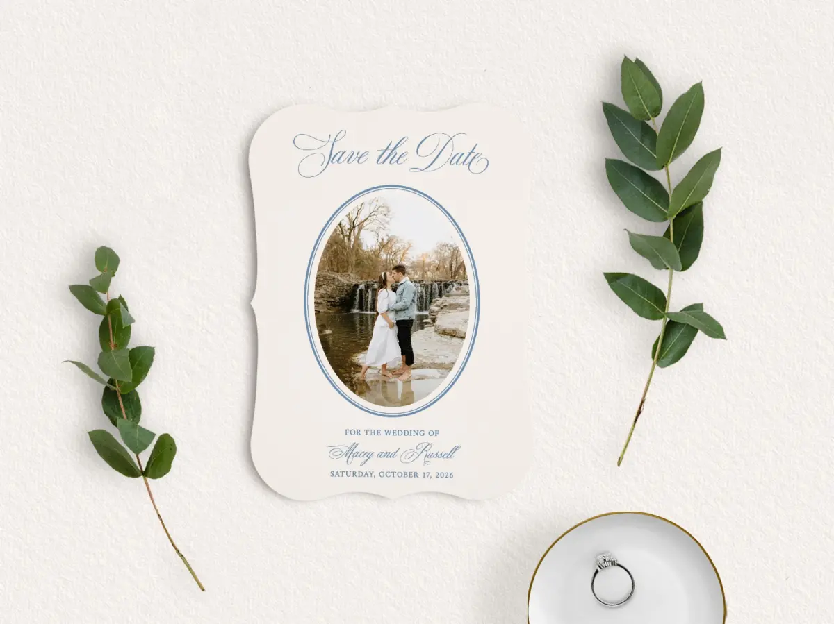 Save the Date Card with Optional Guest Addressing Service