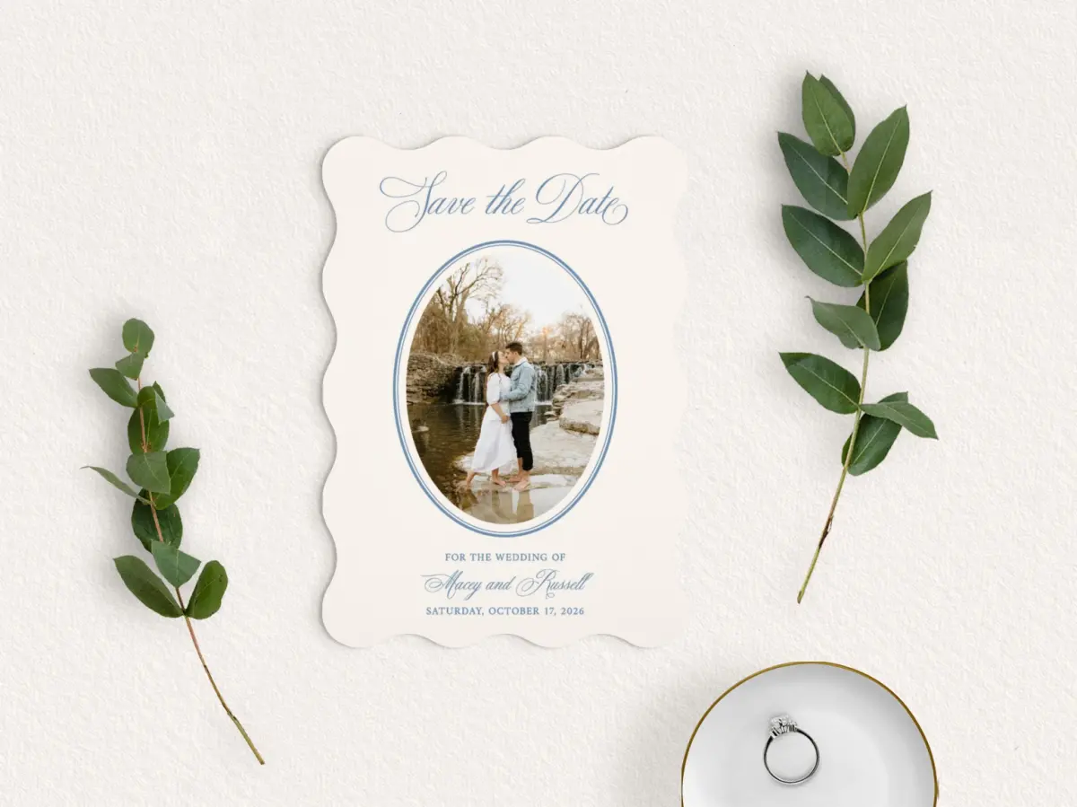Save the Date Card with Optional Guest Addressing Service