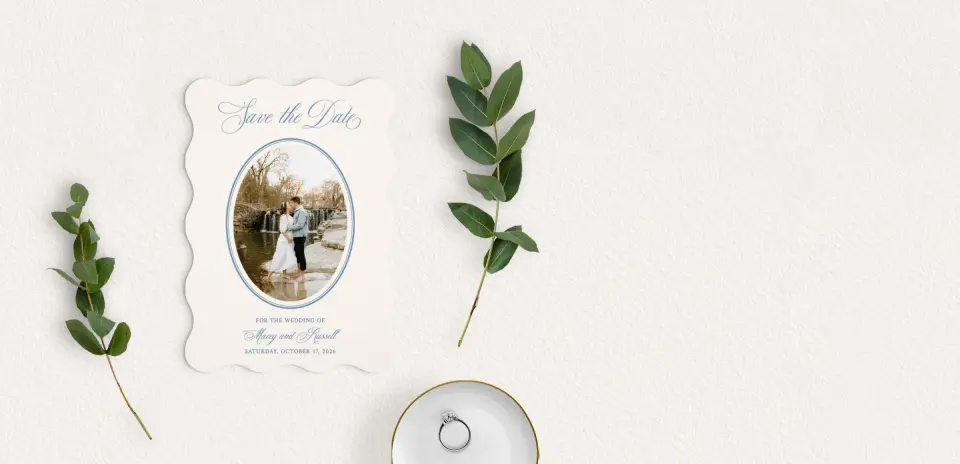 Save the Date Card with Optional Guest Addressing Service
