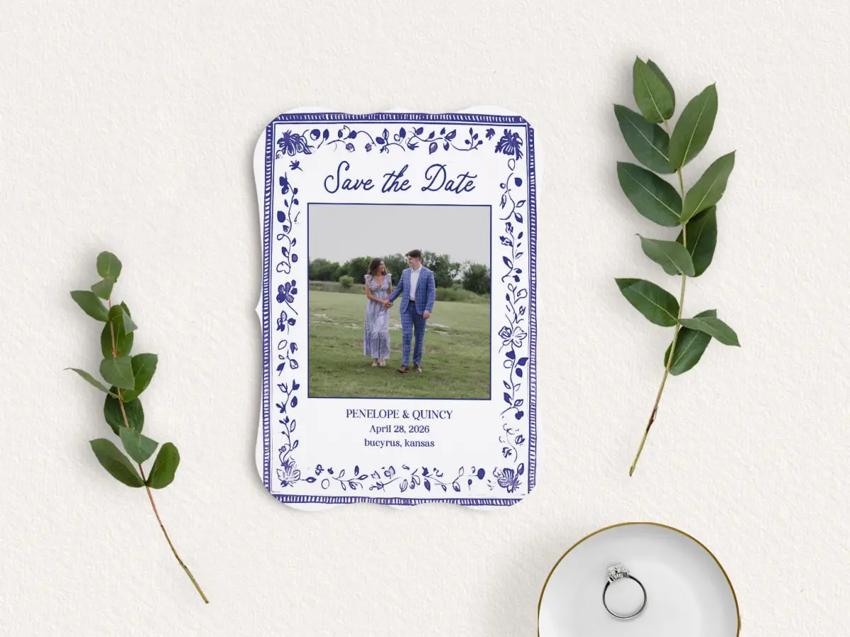 Save the Date Card with Optional Guest Addressing Service