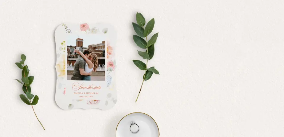 Save the Date Card with Optional Guest Addressing Service