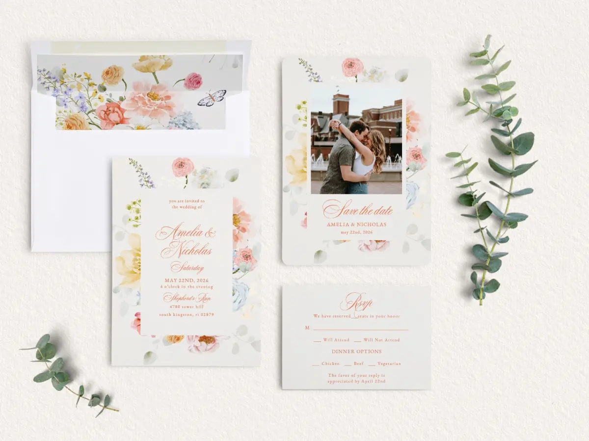 Front of Save the Date Card