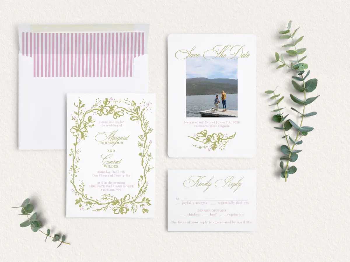 Front of Save the Date Card