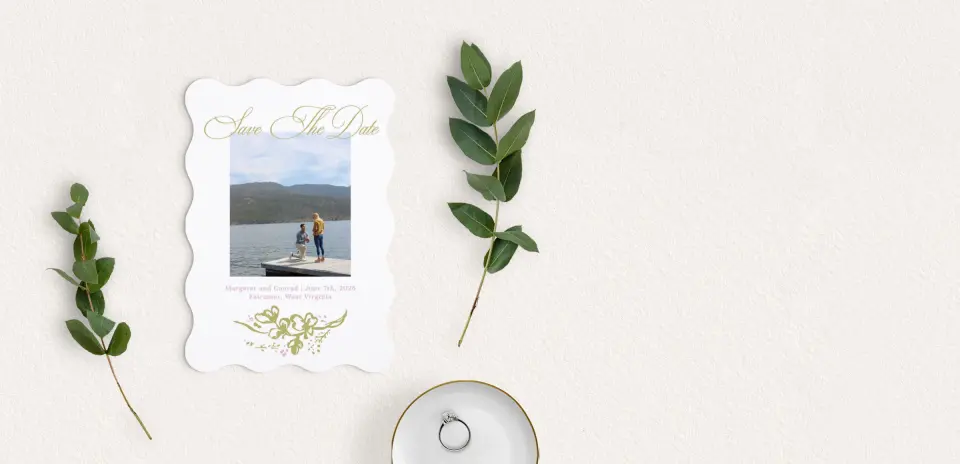 Save the Date Card with Optional Guest Addressing Service