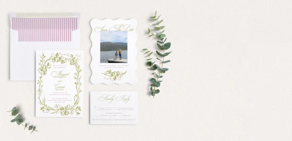 Front of Save the Date Card