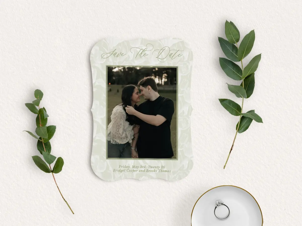 Save the Date Card with Optional Guest Addressing Service