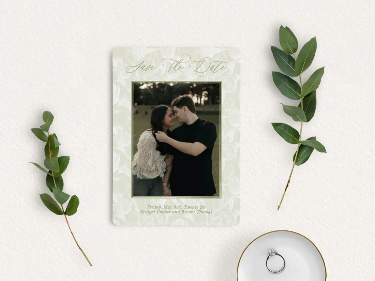 Save the Date Card with Optional Guest Addressing Service