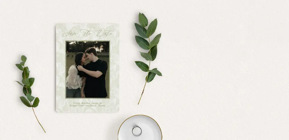 Save the Date Card with Optional Guest Addressing Service