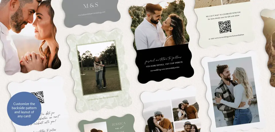 Back of Save the Date Card