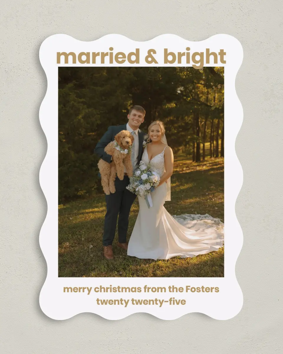 This is a 5" x 7" Christmas Card called Bold and Bright printed in full color on Premium Smooth paper