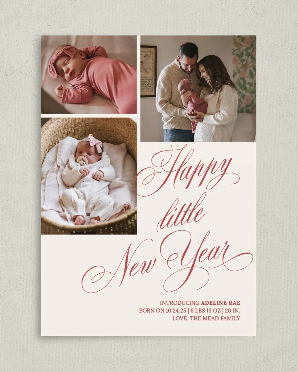 This is a 5" x 7" Christmas Card called Simple Little Blessing printed in full color on Premium Smooth paper