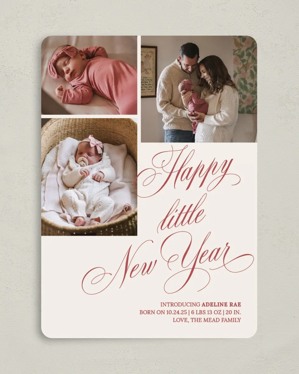 This is a 5" x 7" Christmas Card called Simple Little Blessing printed in full color on Premium Smooth paper