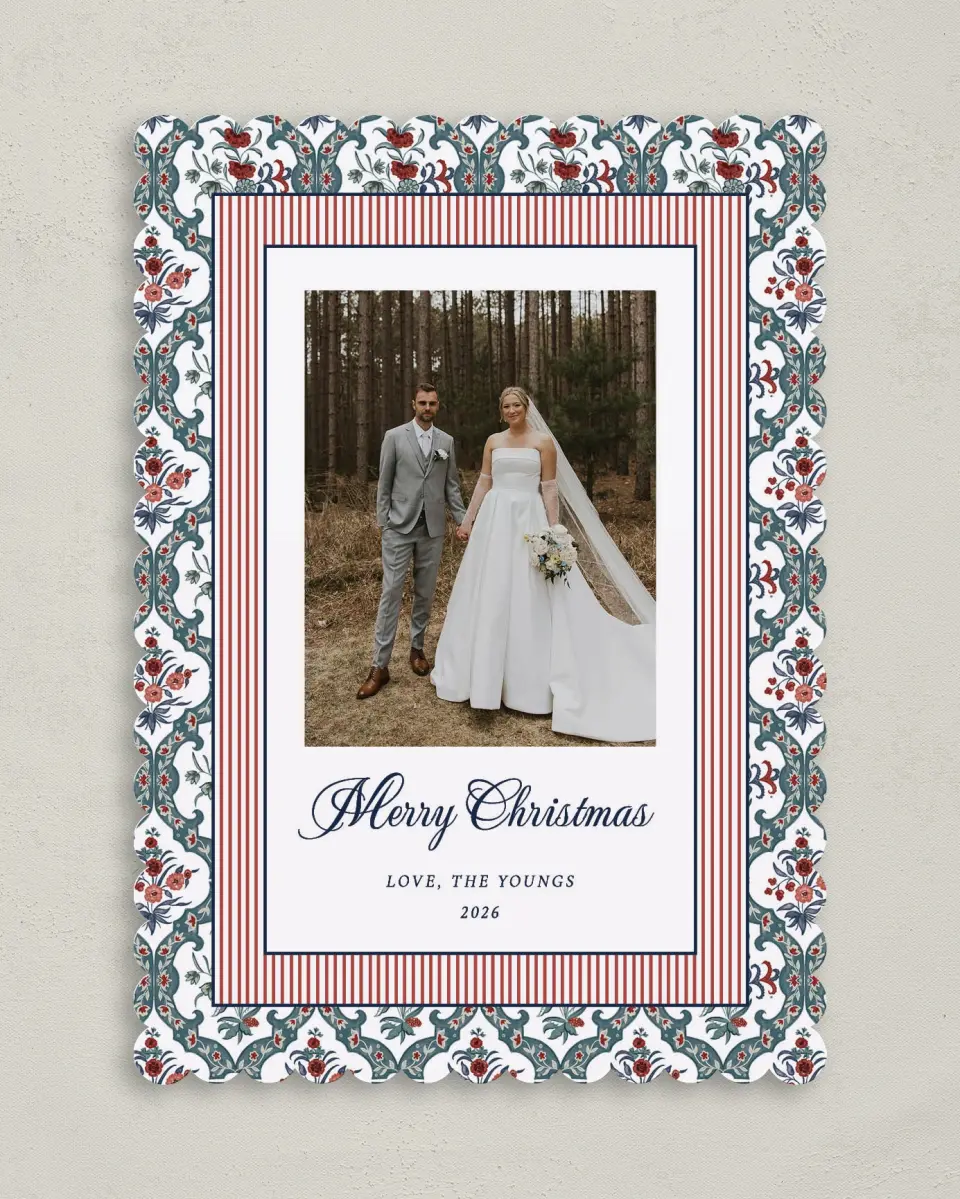 This is a 5" x 7" Christmas Card called Winter Romance printed in full color on Premium Smooth paper on Premium Smooth paper on Premium Smooth paper