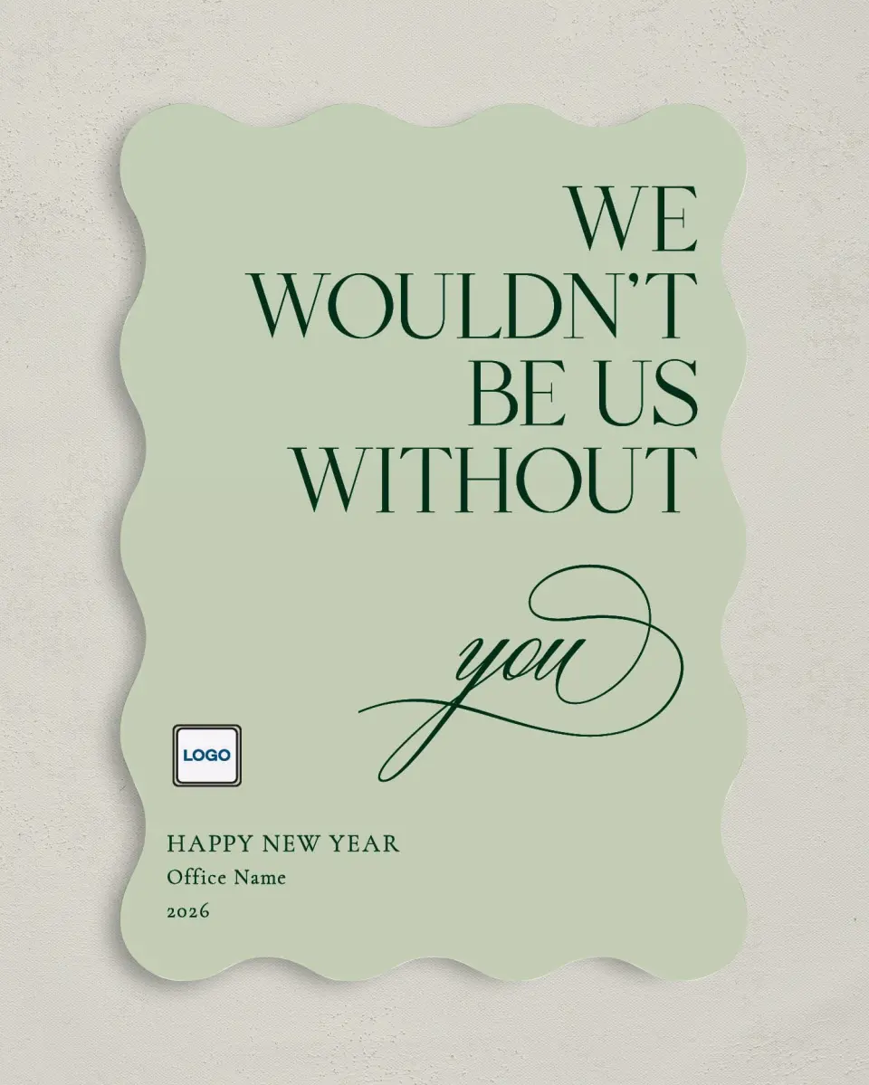 This is a 5" x 7" Christmas Card called Simple Holiday printed in full color on Premium Smooth paper