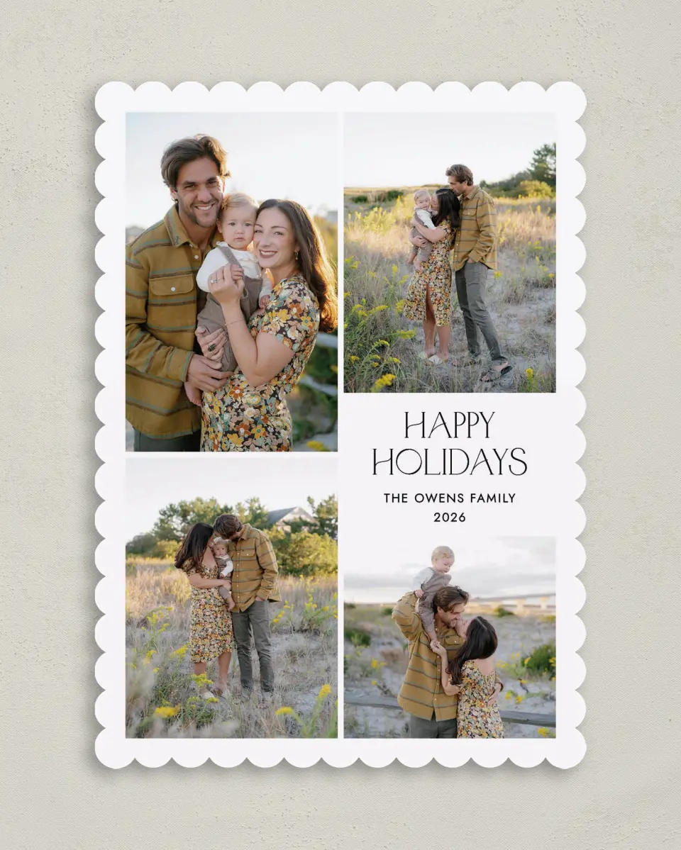 This is a 5" x 7" Christmas Card called Simple Wishes printed in full color on Premium Smooth paper on Premium Smooth paper on Premium Smooth paper