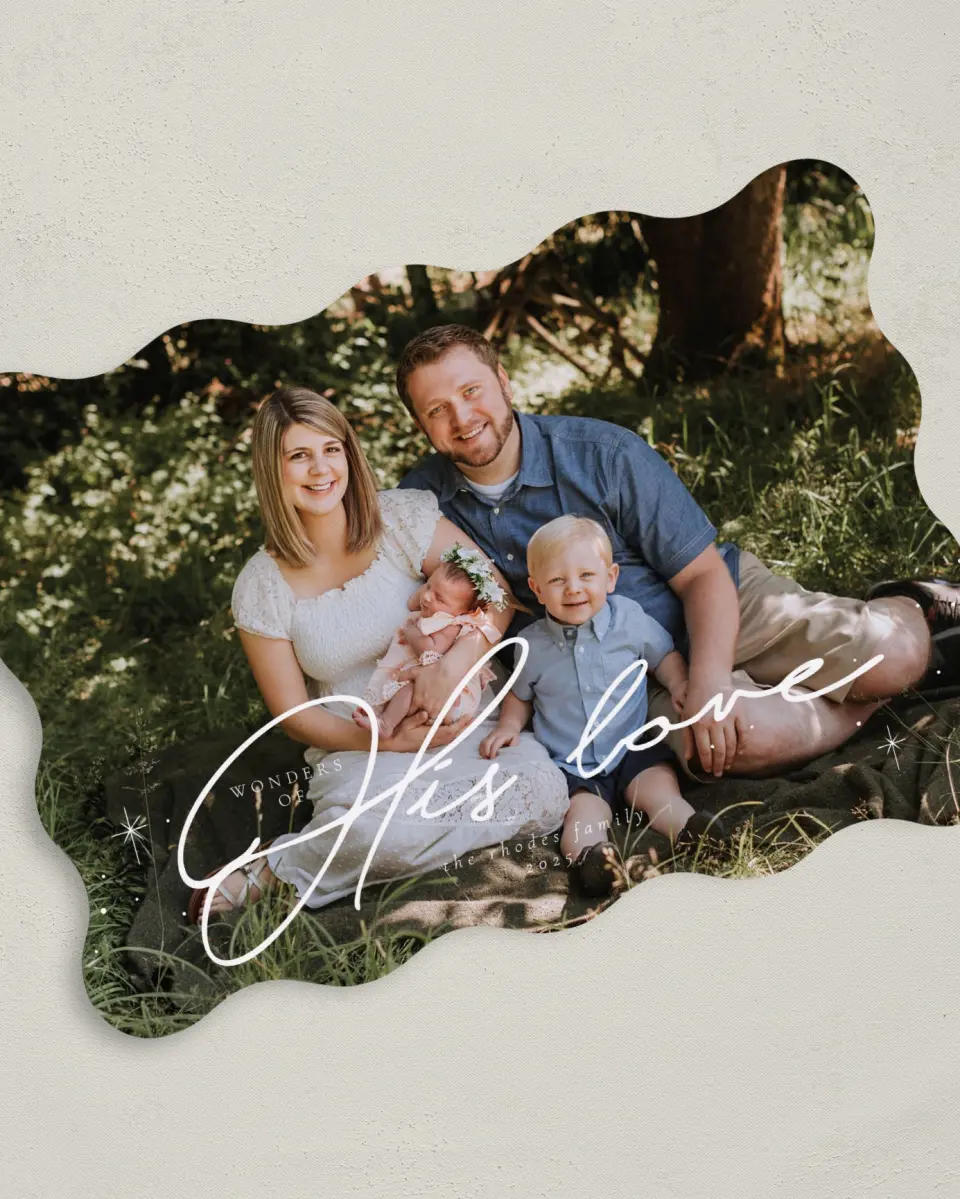 This is a 5" x 7" Christmas Card called Radiant Wonder printed in full color on Premium Smooth paper