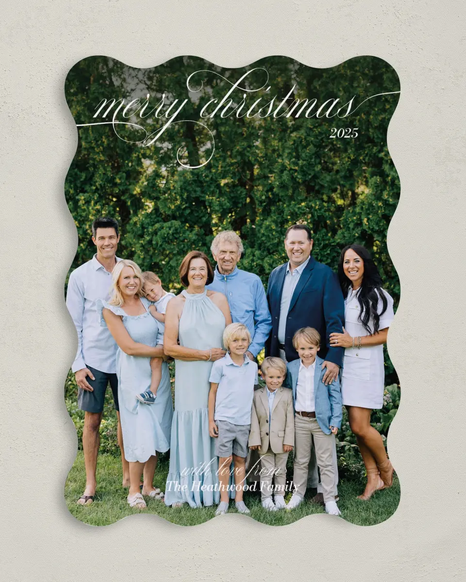 This is a 5" x 7" Christmas Card called Classic Christmas printed in full color on Premium Smooth paper