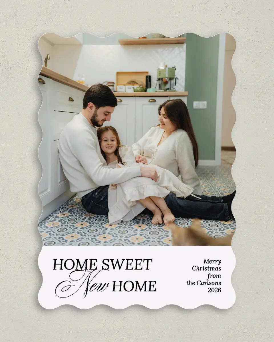 This is a 5" x 7" Christmas Card called Home Sweet Holiday printed in full color on Premium Smooth paper