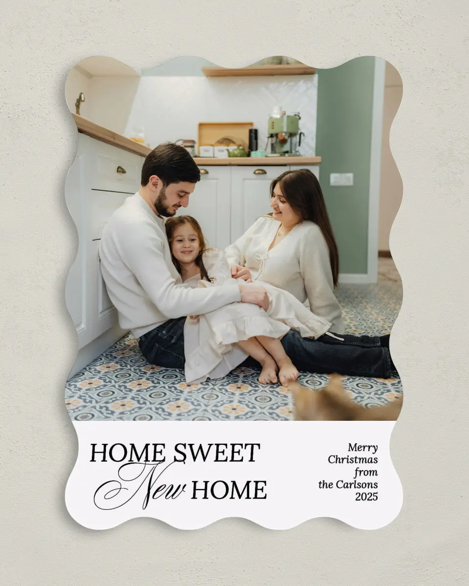 This is a 5" x 7" Christmas Card called Home Sweet Holiday printed in full color on Premium Smooth paper