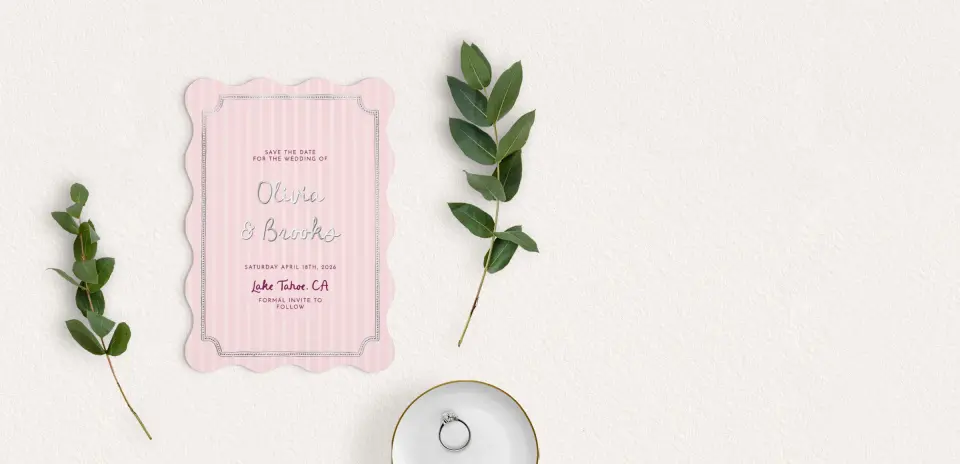 Save the Date Card with Optional Guest Addressing Service