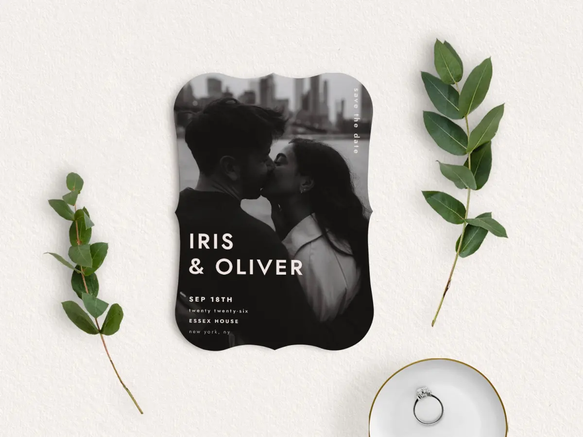 Save the Date Card with Optional Guest Addressing Service
