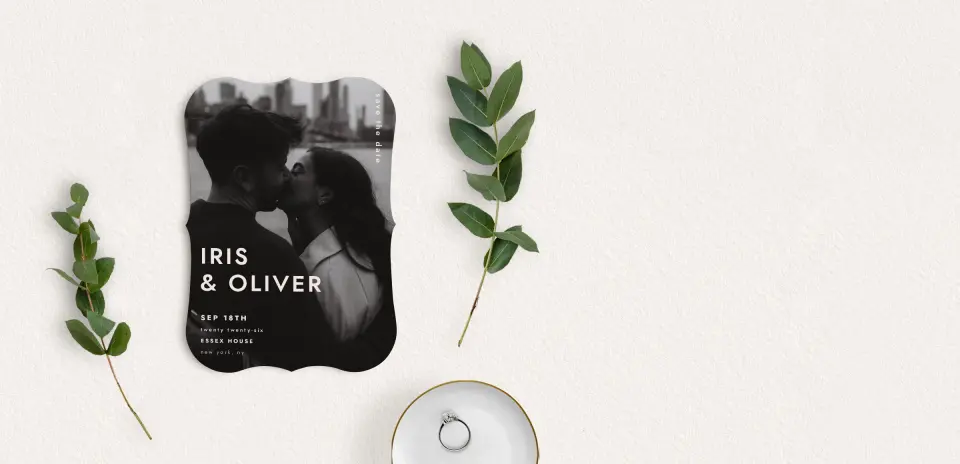 Save the Date Card with Optional Guest Addressing Service