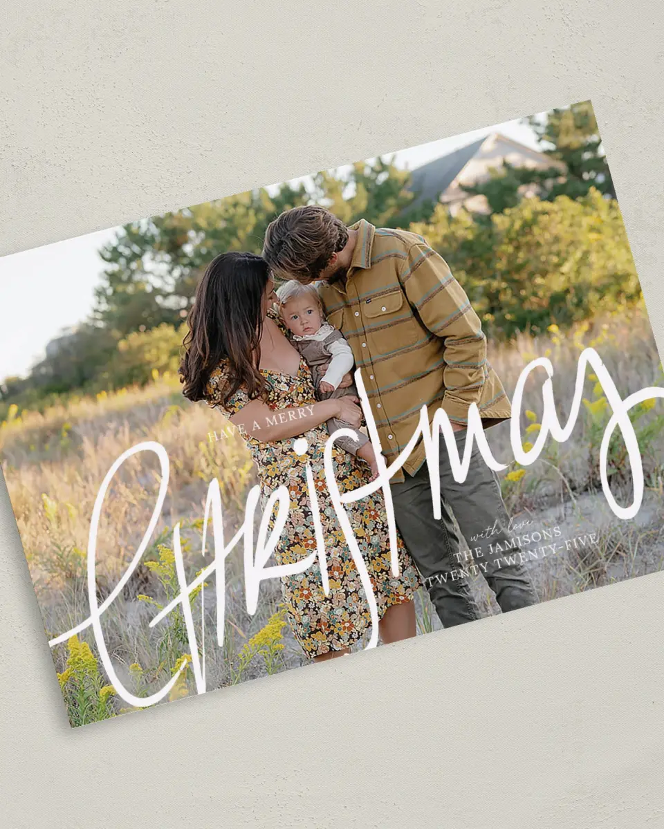This is a 5" x 7" Christmas Card called Celebrating Christmas printed in full color on Premium Smooth paper