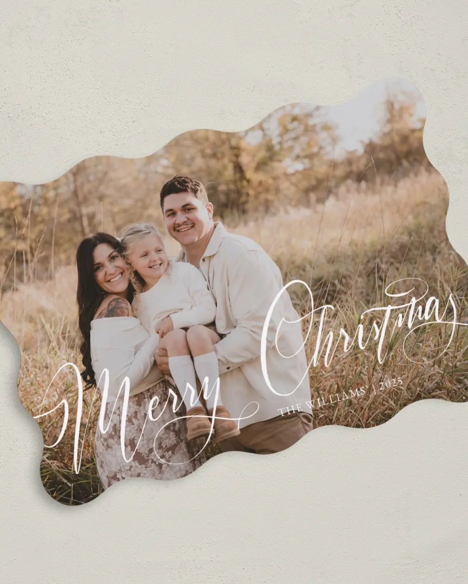 This is a 5" x 7" Christmas Card called Simply Stated printed in full color on Premium Smooth paper