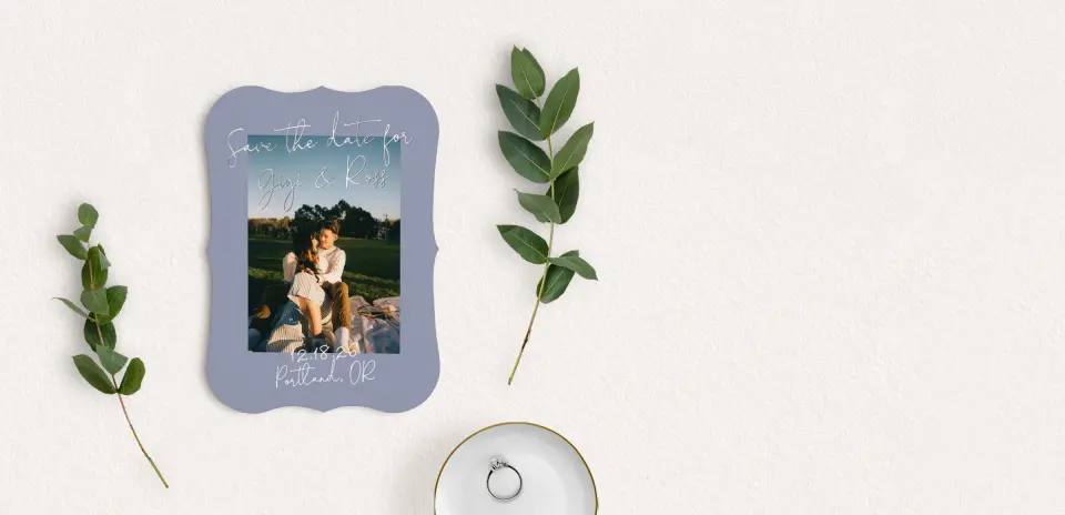 Save the Date Card with Optional Guest Addressing Service