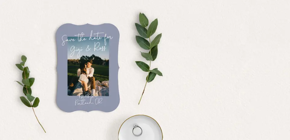 Save the Date Card with Optional Guest Addressing Service