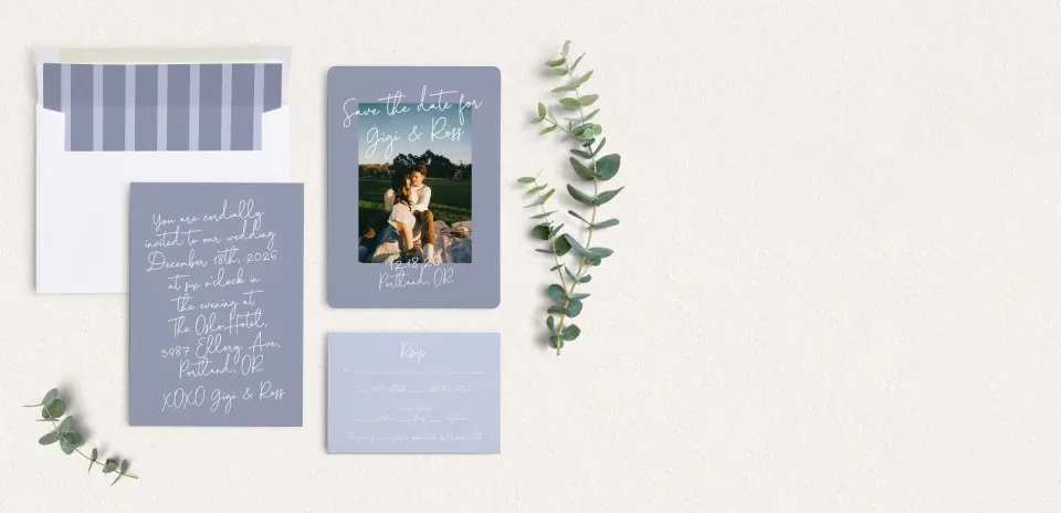 Front of Save the Date Card